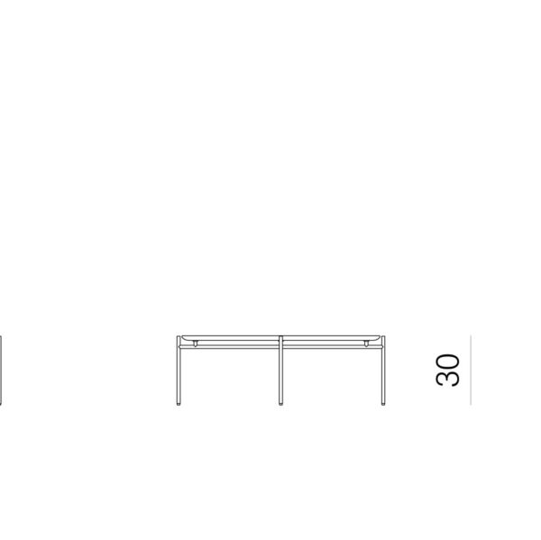 TINKER χαμηλό τετράγωνο τραπέζι 90 x 90cm