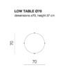 TINKER χαμηλό στρογγυλό τραπέζι Φ 70cm