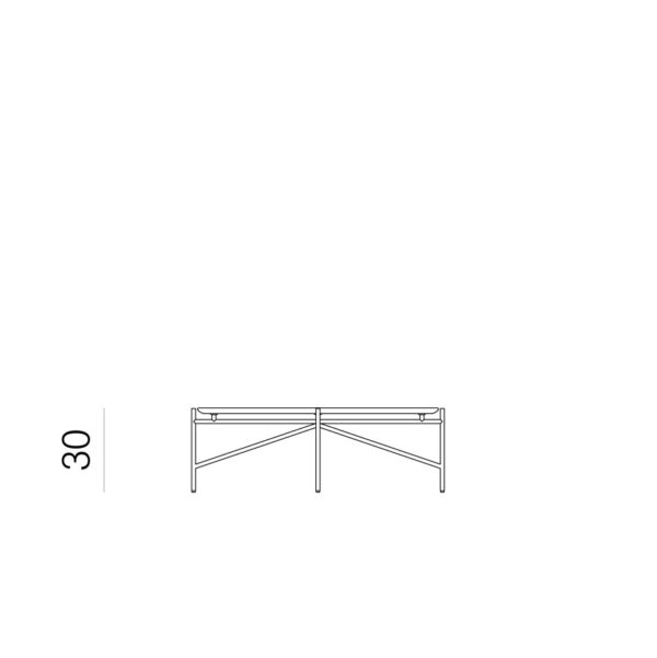 TINKER χαμηλό στρογγυλό τραπέζι Φ 90cm