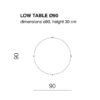 TINKER χαμηλό στρογγυλό τραπέζι Φ 90cm