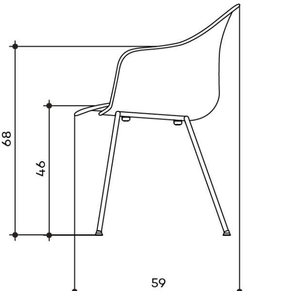 MANI PLASTIC & WOOD 4L μικρή πολυθρόνα