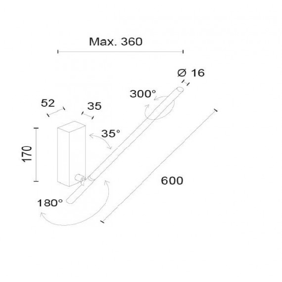 TUBS φωτιστικό τοίχου