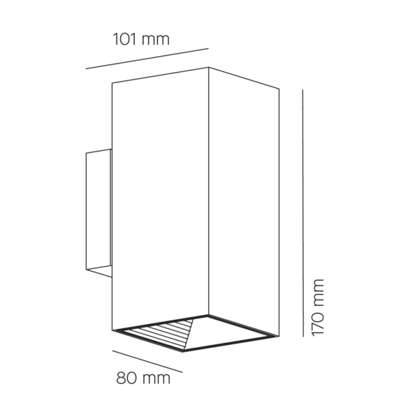 DAU 17cm  φωτιστικό τοίχου
