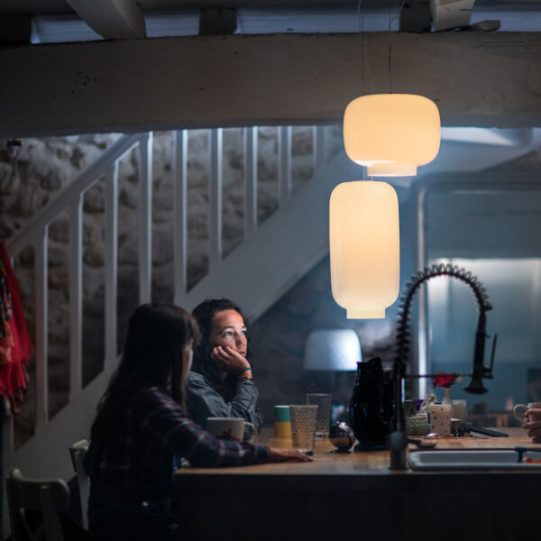 3767-38199cc9d2884d268eedad5be314aee4 CHOUCHIN 3 BIANCO κρεμαστό φωτιστικό απλή εκδοση