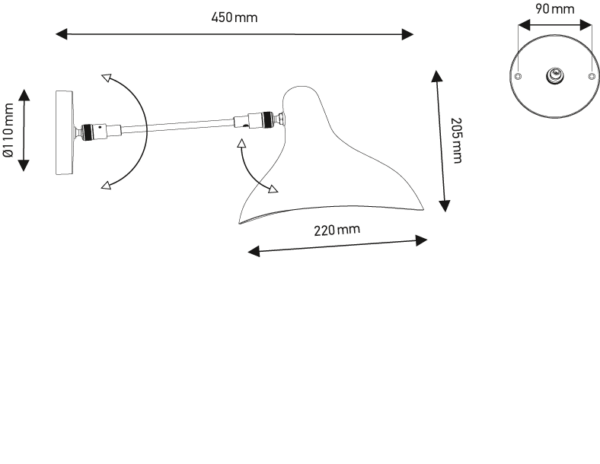 MANTIS BS5 φωτιστικό τοίχου