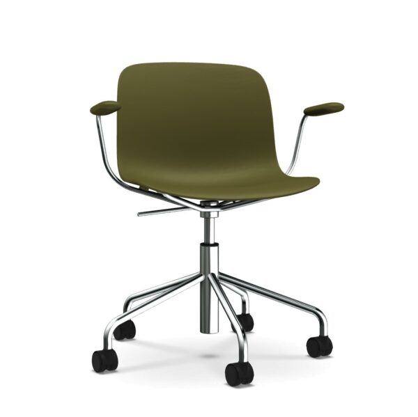 TROY (CHROMED) τροχήλατη καρέκλα με βραχίονες