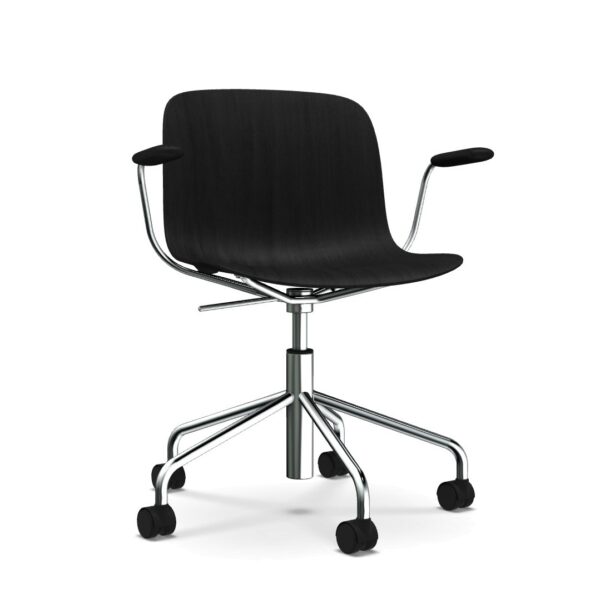 TROY WOOD τροχήλατη καρέκλα με βραχίονες