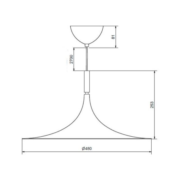 TRUE D480 κρεμαστό φωτιστικό