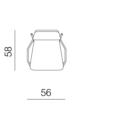OBLIQUE καρέκλα εξωτερικού χώρου με βραχίονες