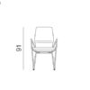 OBLIQUE καρέκλα εξωτερικού χώρου με βραχίονες