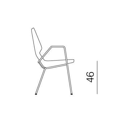 OBLIQUE καρέκλα εξωτερικού χώρου με βραχίονες