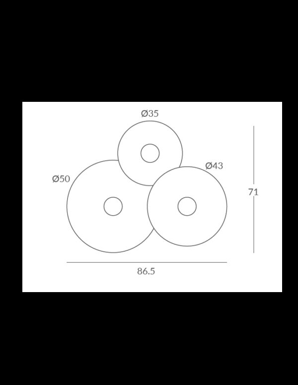 FLIPPO TRIPLE φωτιστικό οροφής
