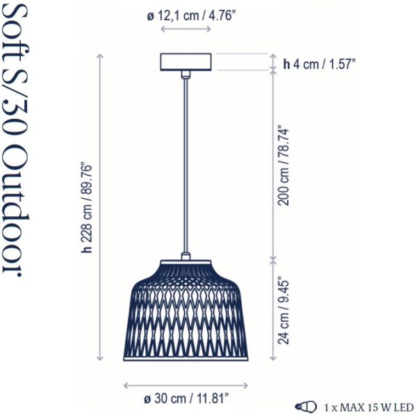 SOFT OUTDOOR  κρεμαστό φωτιστικό