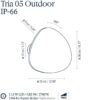 TRIA 05 OUTDOOR φωτιστικό τοίχου