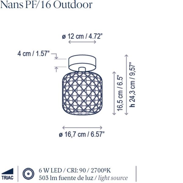 NANS PF/16 OUTDOOR φωτιστικό οροφής