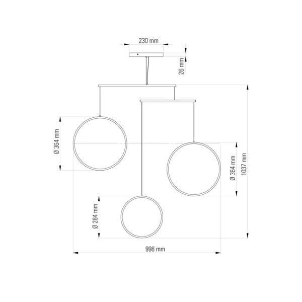 FOCUS x3 κρεμαστό φωτιστικό