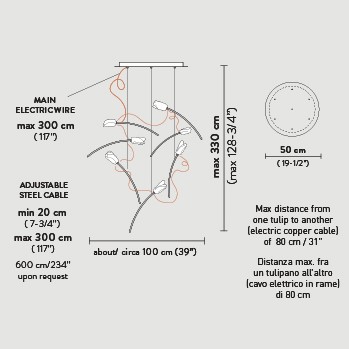 TULIP ROUND φωτιστικό κρεμαστό