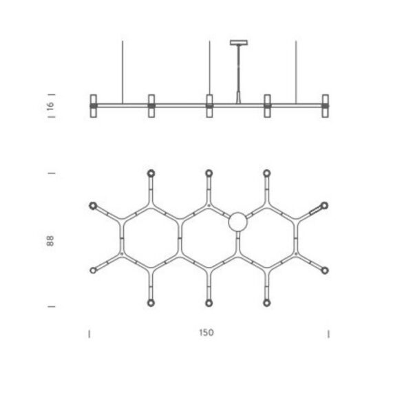 CROWN PLANA κρεμαστό φωτιστικό