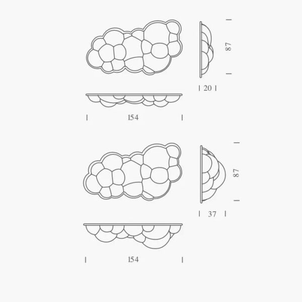 NUVOLA φωτιστικό οροφής - τοίχου