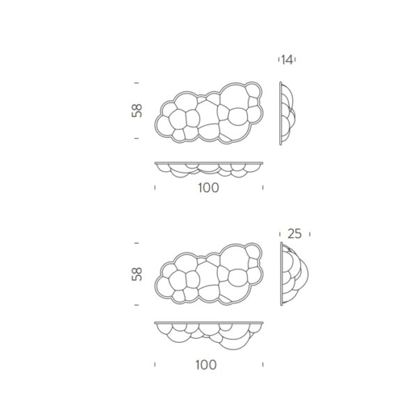 NUVOLA MINOR φωτιστικό οροφής - τοίχου