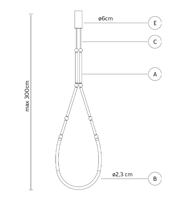 LEDA κρεμαστό φωτιστικό