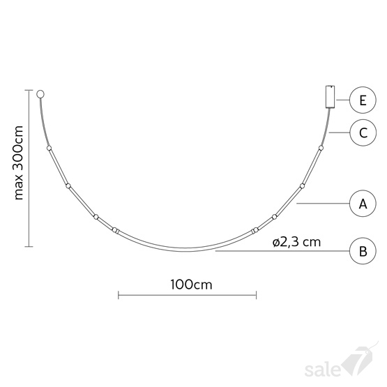 LEDA κρεμαστό φωτιστικό εξωτερικού χώρου ip65