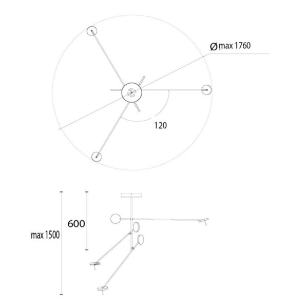 INVISIBLE TRIPLEX κρεμαστό φωτιστικό dimmable