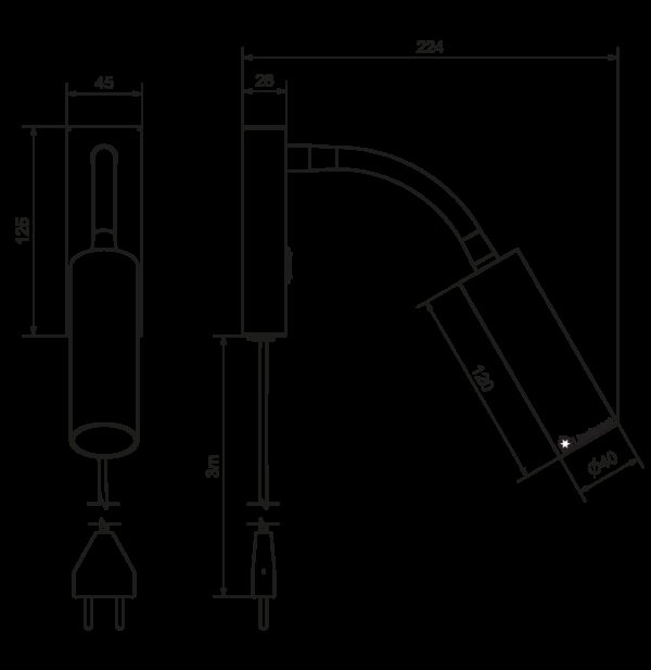 CATO SLIM FLEX φωτιστικό τοίχου