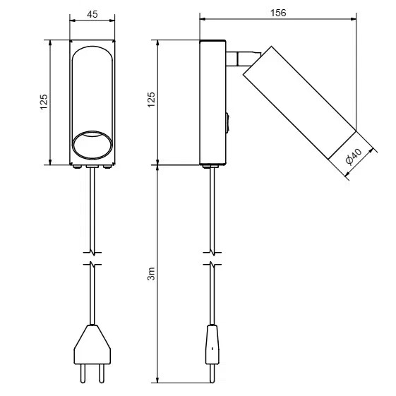 CATO SLIM φωτιστικό τοίχου