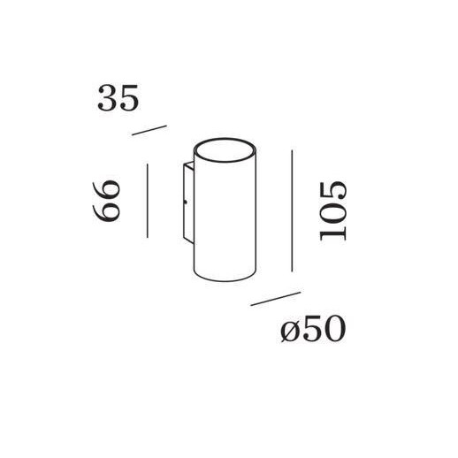 TRAM 2.0 φωτιστικό τοίχου - διπλής κατεύθυνσης