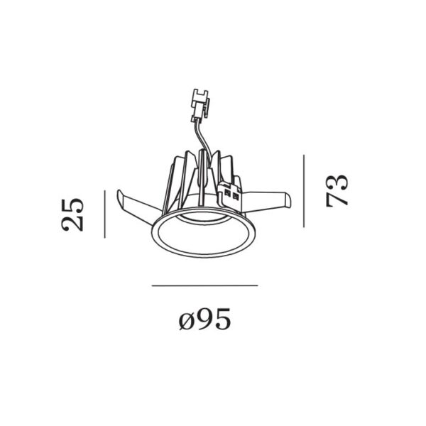 DEEP IP65 χωνευτό φωτιστικό