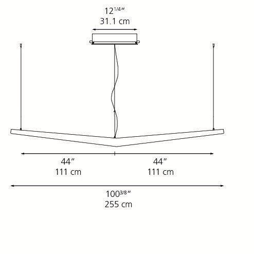 MOUETTE SYMMETRIC LED LARGE φωτιστικό κρεμαστό dimmable
