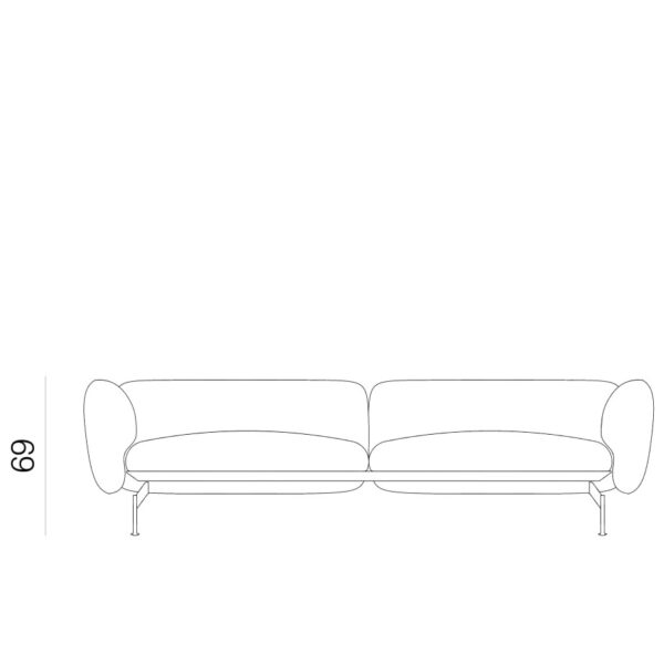 ECHO καναπές δυόμισι θέσεων