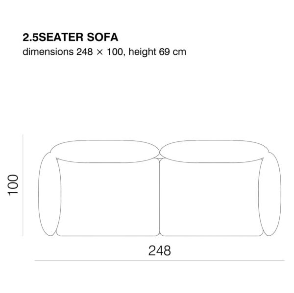 ECHO καναπές δυόμισι θέσεων