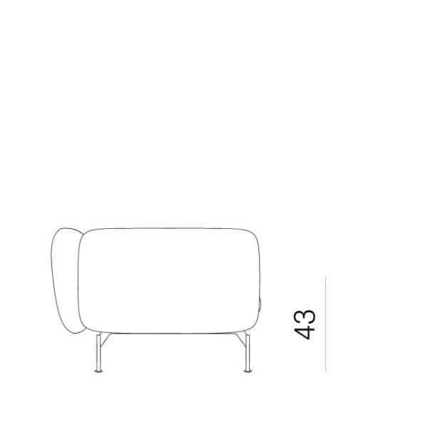 ECHO καναπές δυόμισι θέσεων