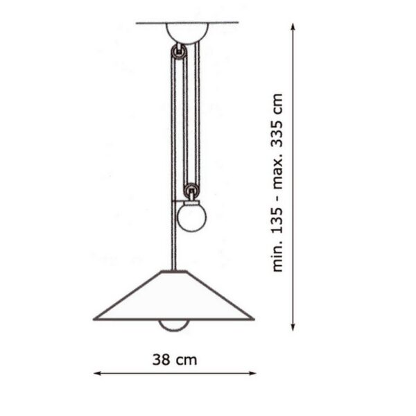 AGGREGATO SALISCENDI - CONE κρεμαστό φωτιστικό με αντίβαρο