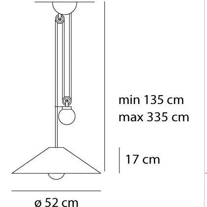 AGGREGATO SALISCENDI - CONE κρεμαστό φωτιστικό με αντίβαρο