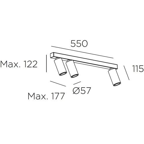 SIMPLY TRIPLE spot οροφής