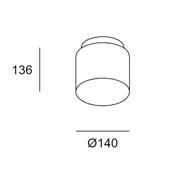 SPARK SINGLE Ø140cm φωτιστικό οροφής - τοίχου