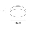 SPARK SINGLE Ø240cm φωτιστικό οροφής - τοίχου