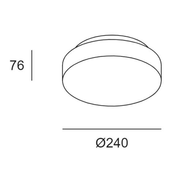 SPARK SINGLE Ø240cm φωτιστικό οροφής - τοίχου