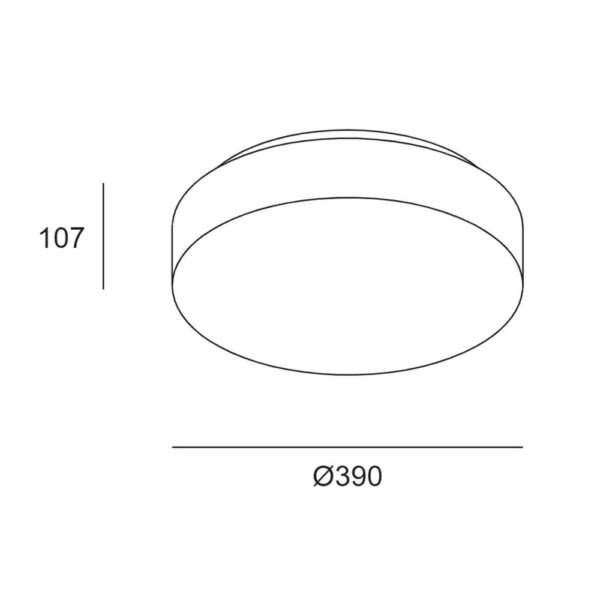 SPARK SINGLE Ø39cm φωτιστικό οροφής - τοίχου