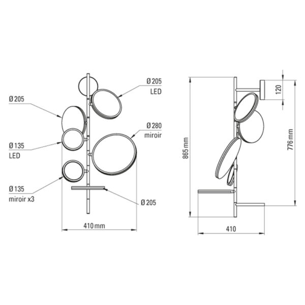 TELL ME STORIES καθρέπτης με φως