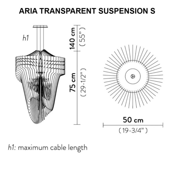 ARIA GOLD κρεμαστό φωτιστικό