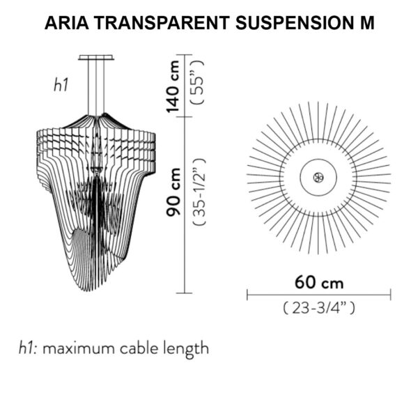 ARIA GOLD κρεμαστό φωτιστικό