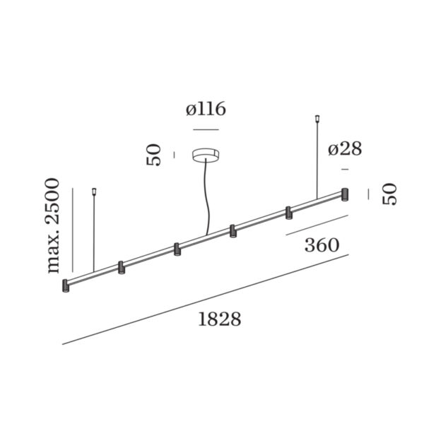 TRACE CHANDELIER 2.0 κρεμαστό φωτιστικό