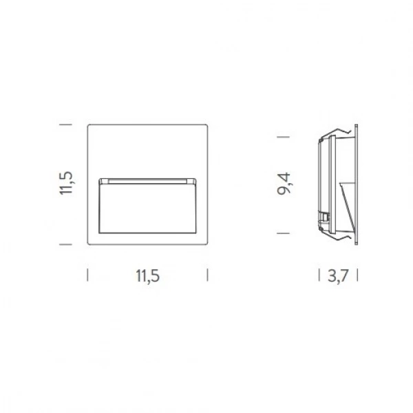 WALKBY χωνευτό φωτιστικό τοίχου