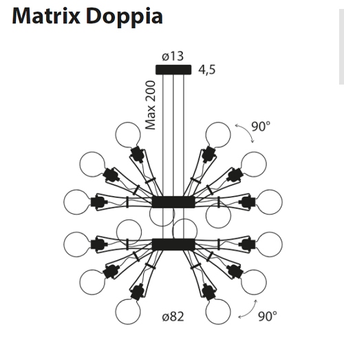 MATRIX DOPPIA κρεμαστό φωτιστικό