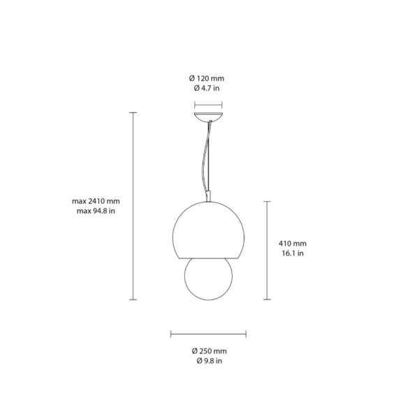 TRILUNA SE310CB κρεμαστό φωτιστικό