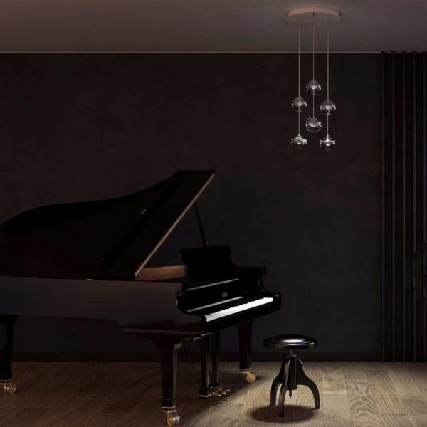 LIMBUS CHANDELIER ME ΑΜΜΟΒΟΛΗΜΕΝΟ ΚΡΥΣΤΑΛΛΟ κρεμαστό φωτιστικό